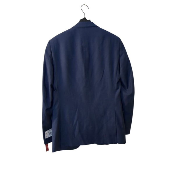 Calvin Klein Slim Fit Navy Suit Jacket 38L 100% Wool Two Button Blazer - Picture 6 of 13